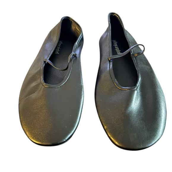 Jeffrey Campbell Dancerina Leather Mary Jane Flats Balletcore Chic Black Sz 8.5 - Picture 3 of 10